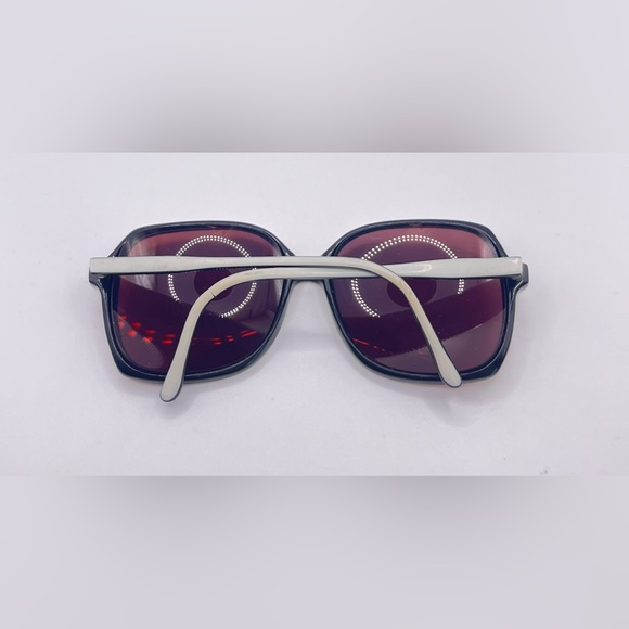 Vintage ClearVision 271 Black White Oval Sunglasses Frames Only - Picture 4 of 8